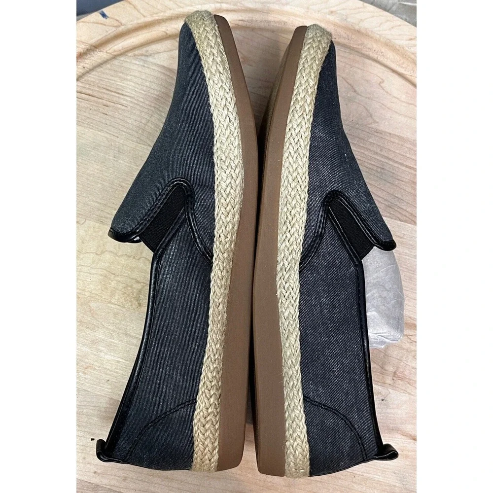 Great Northwest Clothing Company Slip On Womens 10M Black Sally Espadrille Flats